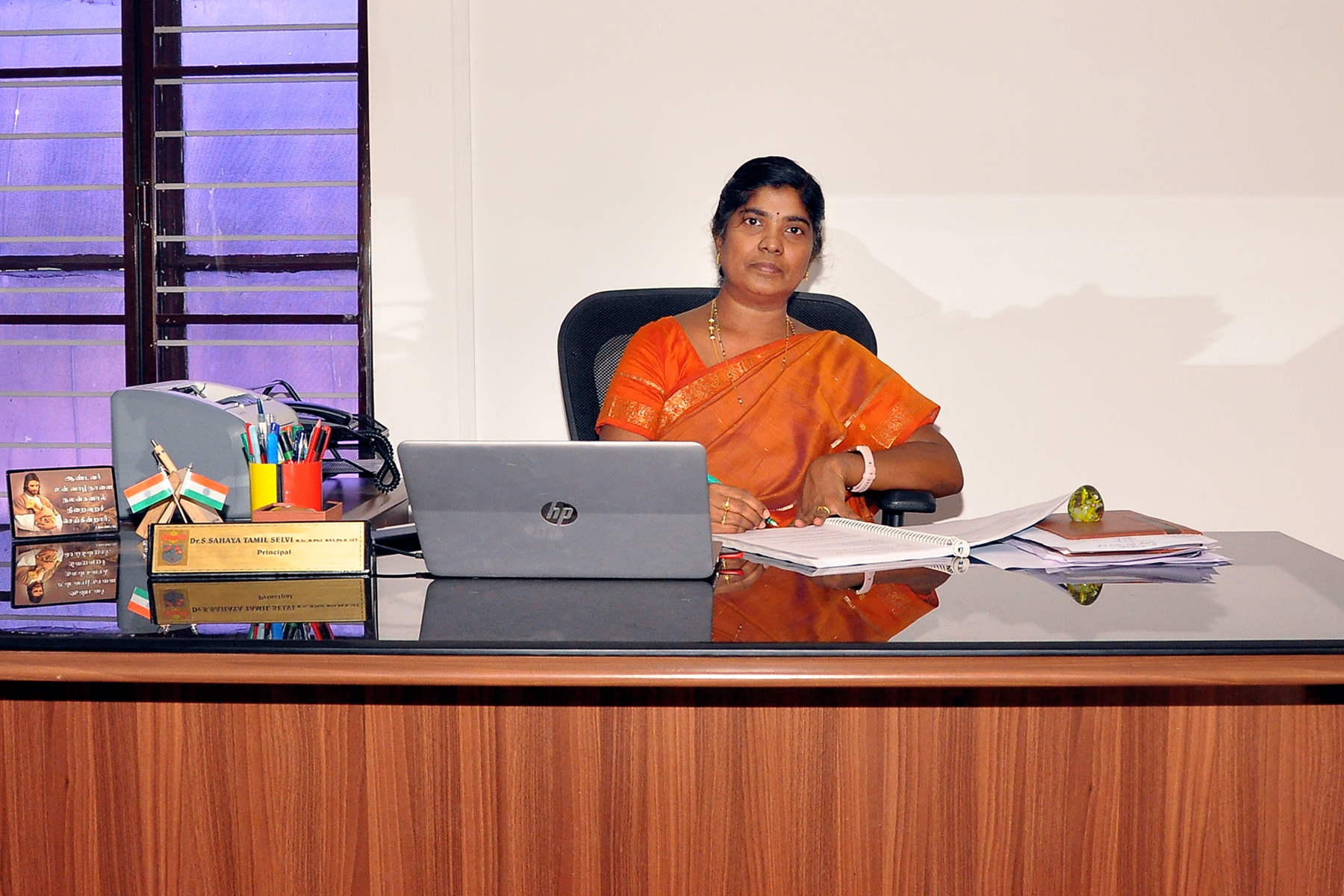 Portrait of Dr. S. Sahaya Tamil Selvi, Principal